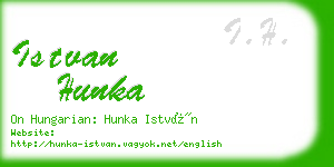 istvan hunka business card